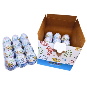 Ou de ciocolata cu lapte si surprize Tio 25 g, 24 buc - Img 3