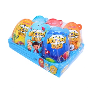 Ou de plastic cu surprize si dulciuri Woow 40 g, 6 buc - Img 1