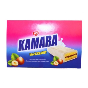 Prajitura ciocolata alba si crema de alune Kamara 19 g, 24 buc - Img 2