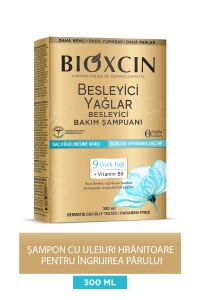 Șampon de îngrijire cu uleiuri nutritive 300 ML - fără sulfat, păr uscat și deteriorat anti-căderea părului