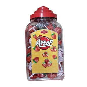 Acadele de capsuni Aytop 14 g, 100 buc