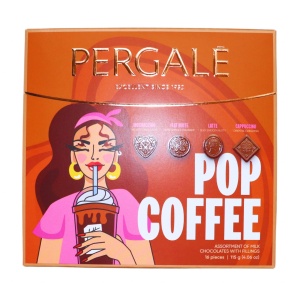Bomboane de ciocolata cu lapte asortate Pop Coffee Pergale 115 g - Img 3
