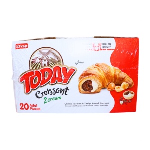 Croissante cornuri cu ciocolata si vanilie Today 20 buc x 40 g - Img 1