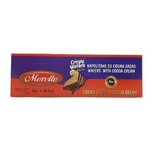 Napolitane cu cacao Crispy Morello 35 g, 36 buc - Img 2