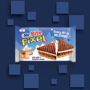 Napolitane cu lapte si crema de alune Mr Bite Pixel 30 g, 10 buc - Img 2