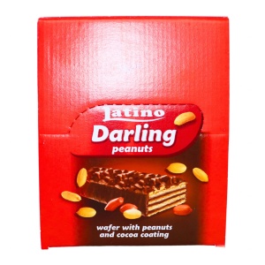 Napolitane glazura de cacao si alune Latino Darling 43 g, 24 buc - Img 4