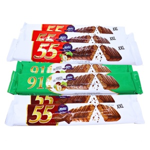 Napolitane glazurate cu ciocolata jumbo Master Choco 55, 50 g, 24 buc - Img 1