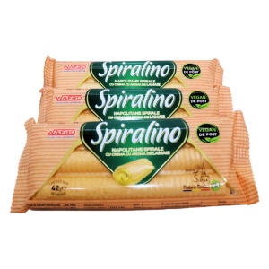 Napolitane vegane de post spirale cu aroma lamaie Spiralino Wafro 42 g, 24 buc - Img 1