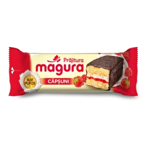 Prajitura cu capsuni Magura 35 g, 24 buc