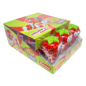 Acadele aroma capsuni Fenomen Pop Click 27 g, 12 buc - Img 2