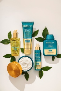 Cremă lichidă pentru îngrijirea părului cu keratină și argan 150 ml - pentru păr deteriorat și sensibil - Img 3