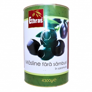 Masline negre fara samburi in saramura Ethras 2 kg
