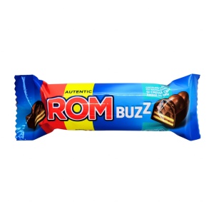 Napolitane glazurate cu ciocolata cu lapte si crema cu aroma de rom 50g, 30 buc - Img 2