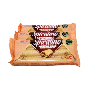 Napolitane vegane de post spirale crema cacao Spiralino Wafro 42 g, 24 buc - Img 1
