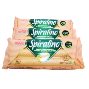 Napolitane vegane de post spirale cu aroma lamaie Spiralino Wafro 42 g, 24 buc - Img 3