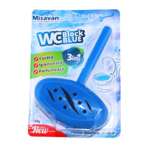 Odorizant toaleta 3in1 Misavan Block Blue 40 g - Img 2
