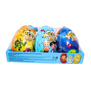 Ou de plastic cu surprize si dulciuri Woow 40 g, 6 buc - Img 2