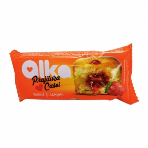Prajitura Casei cu vanilie si capsuni Alka 35 g, 16 buc - Img 3