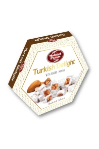 Rahat Turcesc cu Migdale – Cutie 250 g Malatyapazari, Textură Moale, Gust Clasic