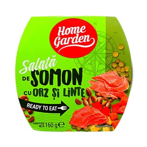 Salata de somon cu orz linte si legume Home Garden 160 g