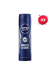 X3 - NIVEA ANTIPERSPIRANT DEO 150ML MEN PROTECT CARE
