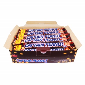 Baton cu nuga, caramel si arahide Captain Peanut 50 g, 24 buc - Img 1