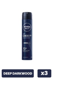 Men Deep Black Carbon - Deodorant spray antiperspirant 72h pentru bărbați 200ml x 3 bucăți