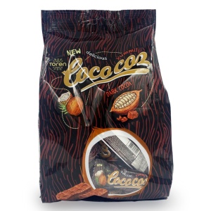 Mini batoane de ciocolata neagra si cocos Toren 500 g - Img 1