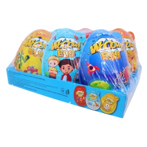 Ou de plastic cu surprize si dulciuri Woow 40 g, 6 buc - Img 3