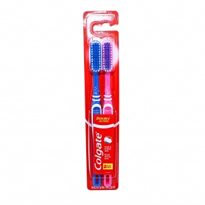 Periute de dinti Colgate Double Action, 2 buc pe set
