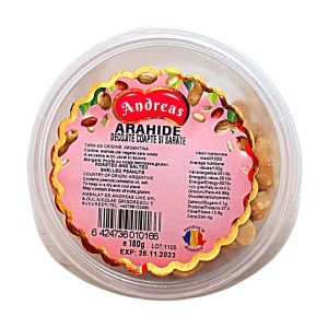 Arahide la pahar decojite, coapte si sarate Andreas 180 g - Img 2