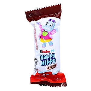 Batoane napolitane crocante cacao lapte Kinder Happy Hippo T1, 20,7 g x 28 buc - Img 2