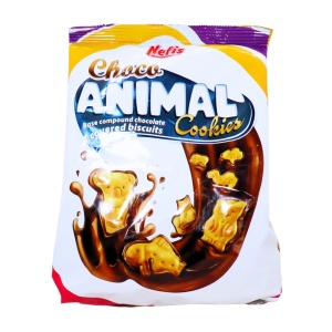 Biscuiti glazurati cu ciocolata Zoo Choco Nefis 200 g - Img 2