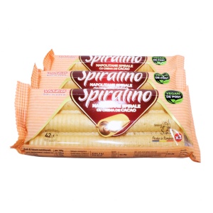 Napolitane vegane de post spirale crema cacao Spiralino Wafro 42 g, 24 buc - Img 2
