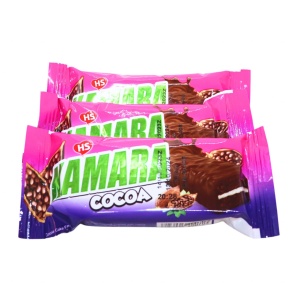 Prajitura ciocolata neagra si crema de alune Kamara 19 g, 24 buc - Img 1
