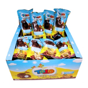 Prajitura ursulet ciocolata si crema lapte si miere Toto 40 g, 24 buc - Img 1