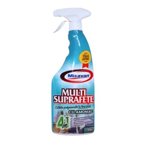 Solutie cu amoniac multisuprafete 4in1 Misavan 750 ml - Img 1