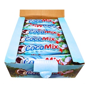 Batoane cocos si glazura ciocolata Cocomix X2 40 g, 24 buc - Img 2