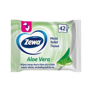 Hârtie igienică umedă Zewa Aloe Vera, 42 bucăți