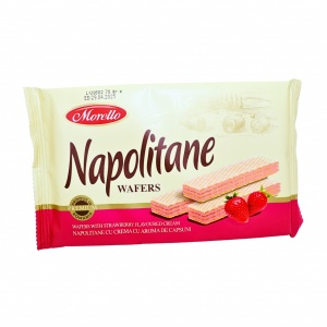 Napolitane crema capsuni Morello 70 g - Img 2