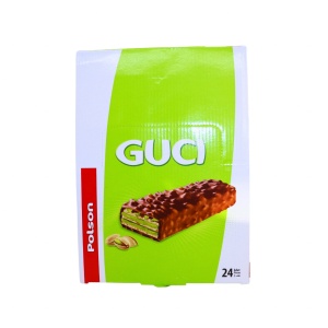 Napolitane glazurate cu ciocolata si fistic Guci 40 g, 24 buc - Img 2