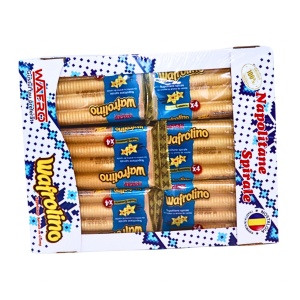 Napolitane spirale crema vanilie Wafrolino 56 g, 18 buc - Img 1