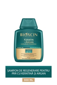 Șampon de îngrijire reparator cu cheratina și argan 300 ml - păr deteriorat și sensibil