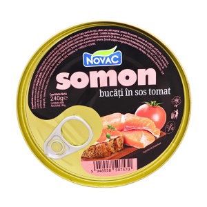 Somon bucati in sos tomat Novac 240 g - Img 4