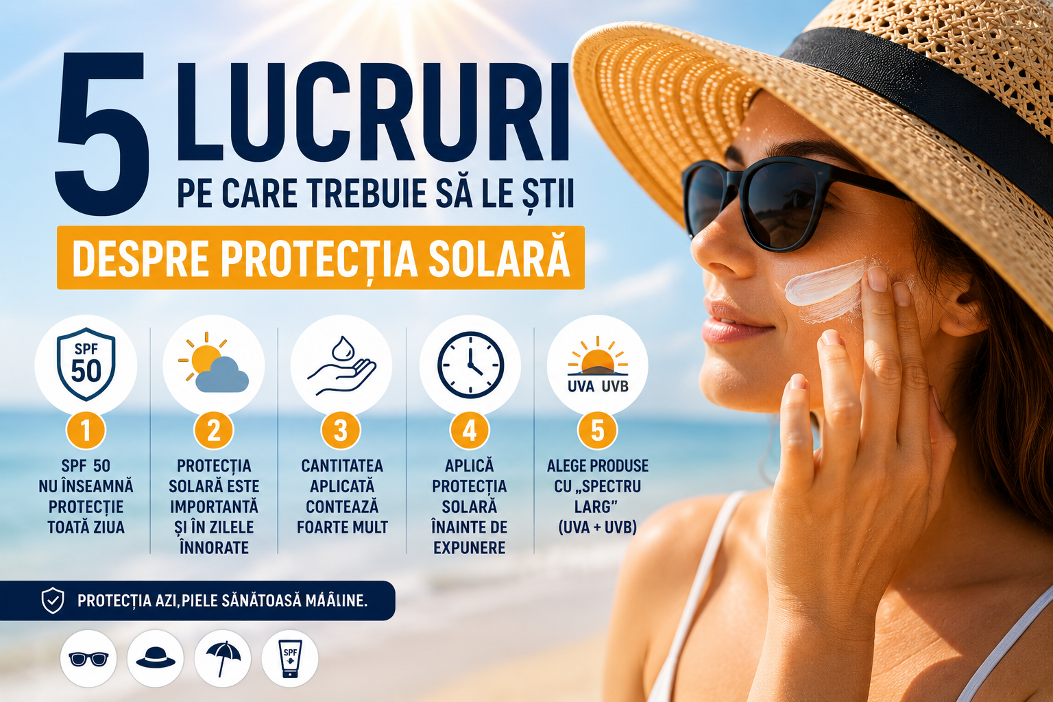 5 lucruri pe care trebuie să le știi despre protecția solară