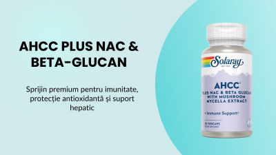 AHCC plus NAC & Beta-Glucan – Supliment premium pentru imunitate și sănătate celulară