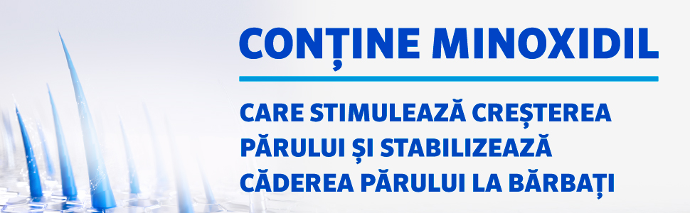 Regaine conține minoxidil, care stimulează creșterea părului și stabilizează căderea părului la bărbați