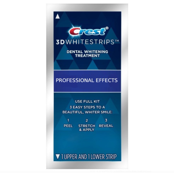 Benzi pentru albirea profesionala a dintilor 3D Whitestrips Professional Effects, 1 bucata, Crest