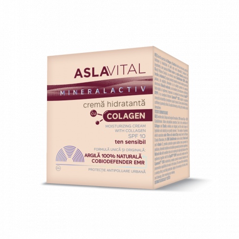 Crema antirid cu colagen si SPF10 MineralActiv, 50ml, AslaVital