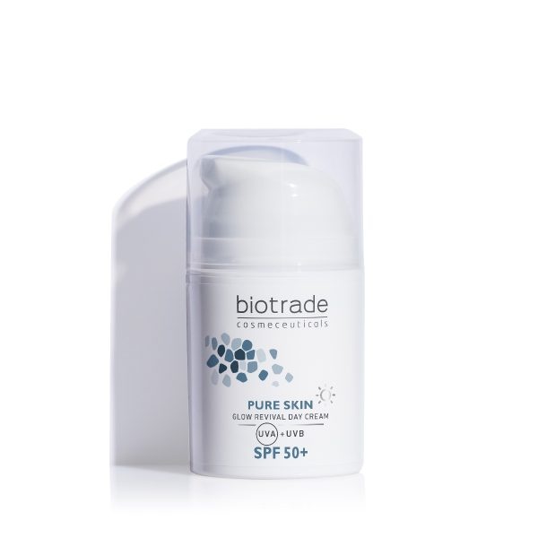 Crema de zi iluminatoare Pure Skin SPF50+, 50ml, Biotrade